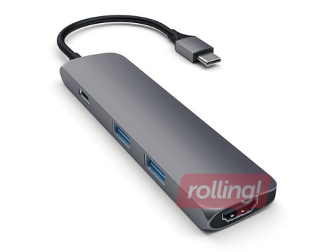 Satechi Slim USB-C MultiPort adapter 4K HDMI videoväljundi ja 2 USB 3.0 pordiga