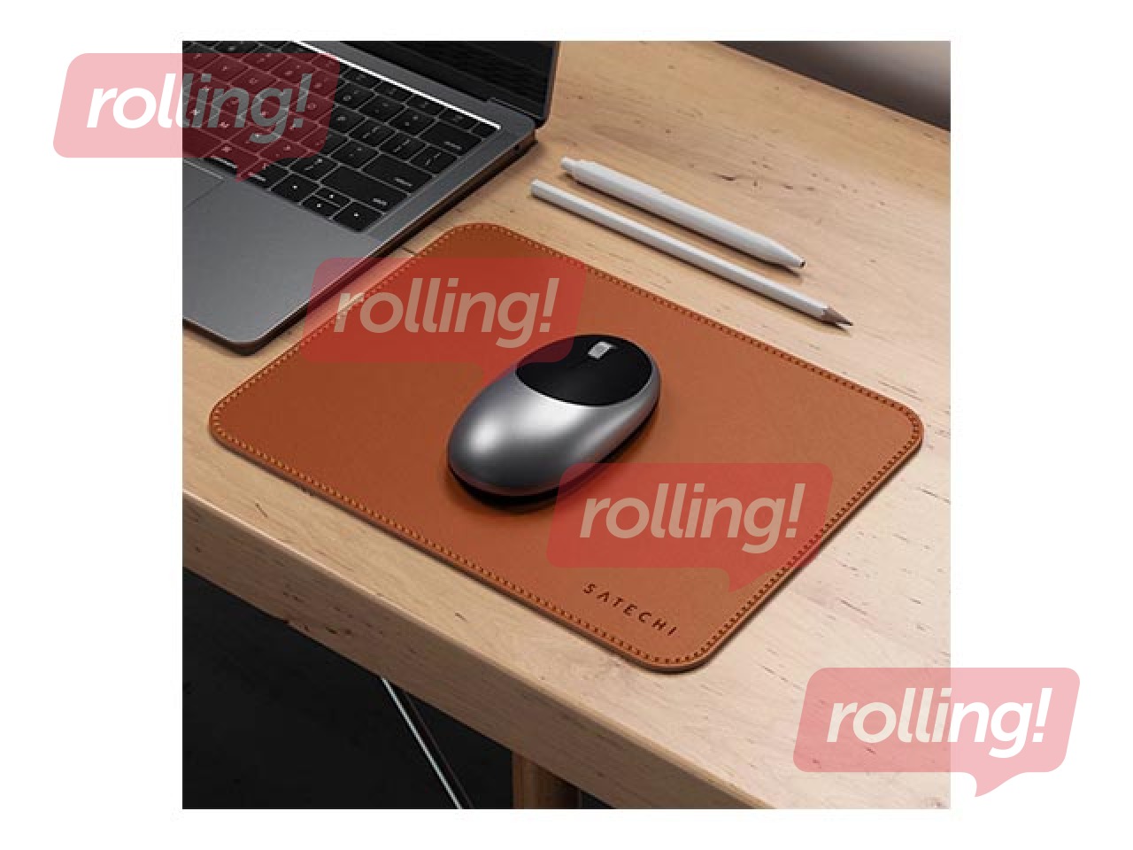 Satechi Eco-Leather hiirematt, pruun