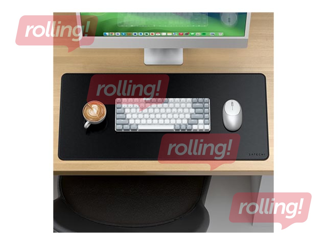 Desk mat from vegan leather Satechi, black, 1 pcs.