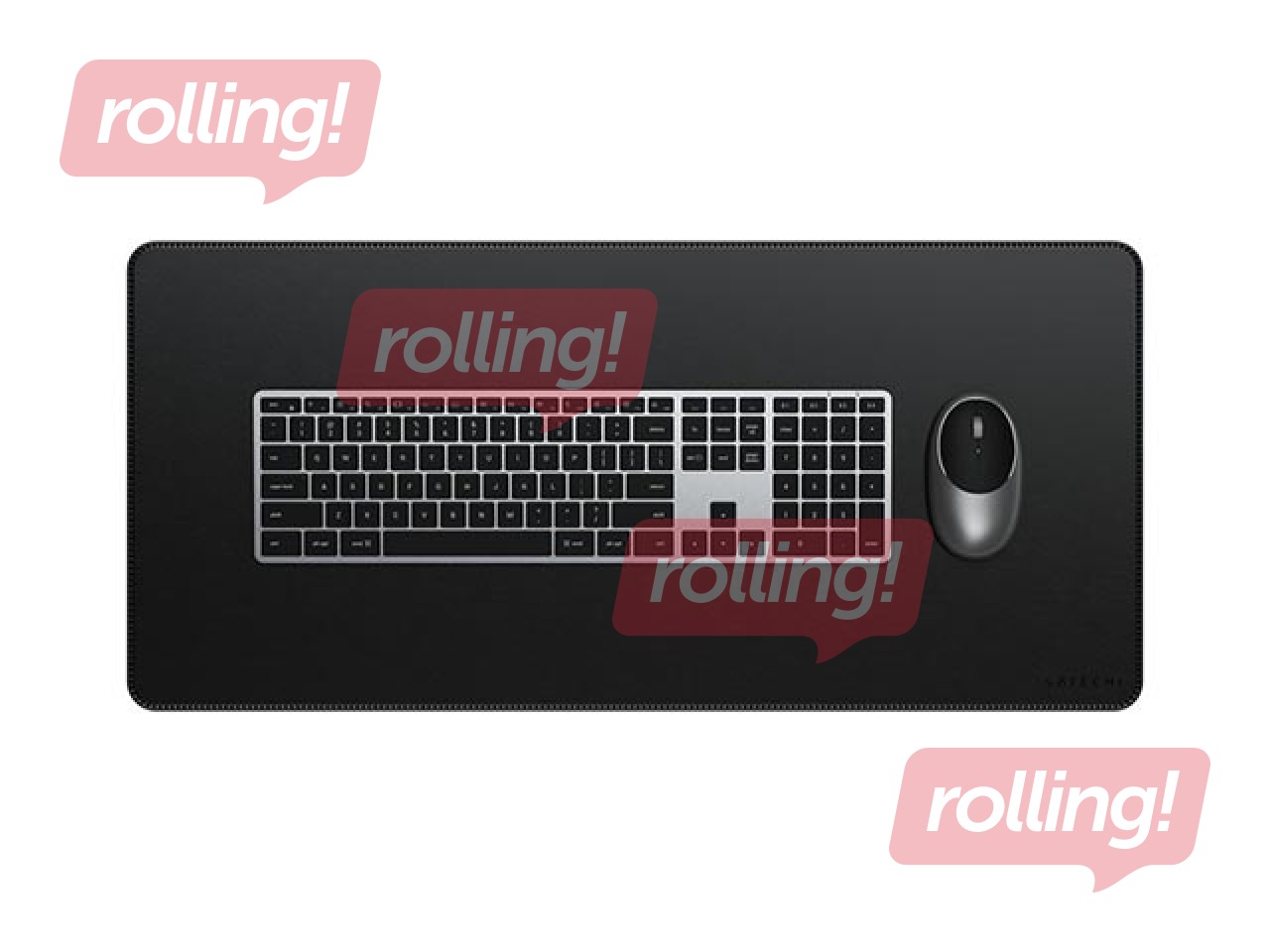 Столовый коврик из веганской кожи Satechi, черный, 1 шт.