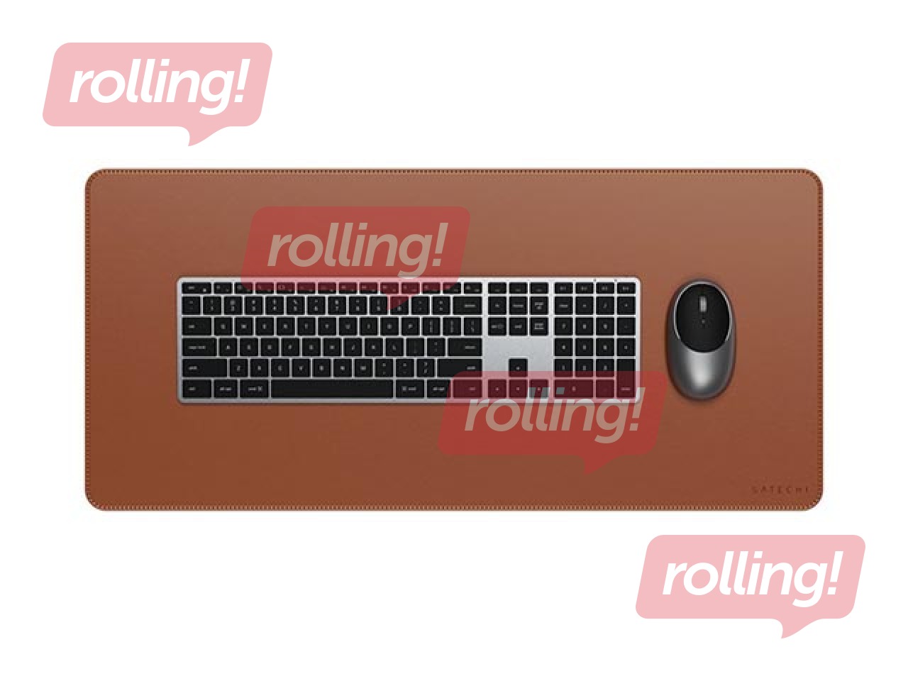 Desk Mat Satechi, vegan-leather, brown