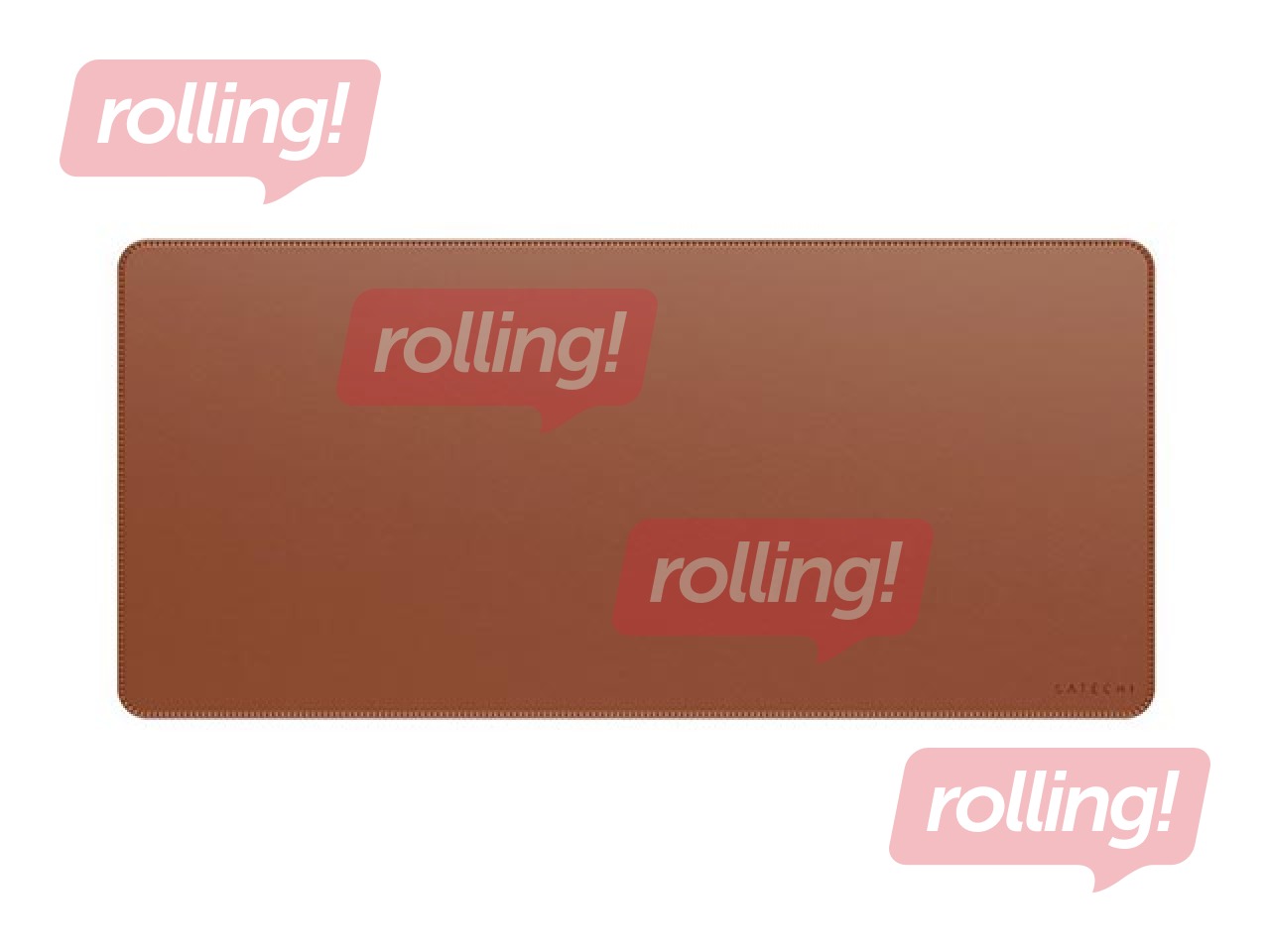 Настольный коврик Satechi, эко-кожа, коричневый