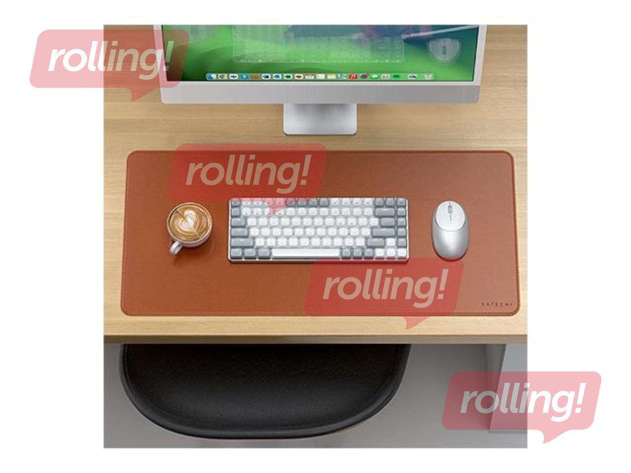 Настольный коврик Satechi, эко-кожа, коричневый