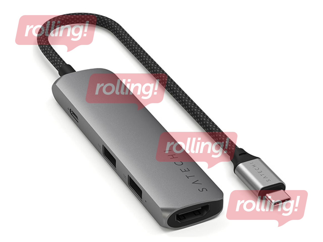 Адаптер, Satechi, Multiport, USB-C, Space Grey