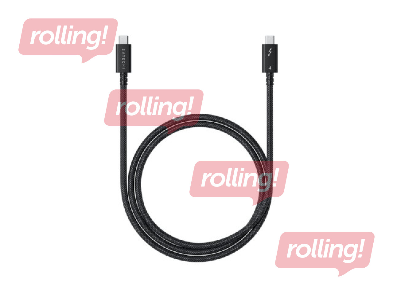 Satechi Thunderbolt 4 Pro Cable, 1m, Melns