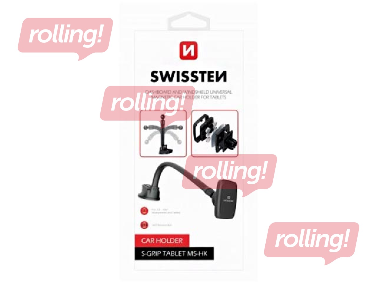 Swissten S-Grip M5-HK universaalne hoidja koos magnetiga tahvelarvuti / telefoni / GPS-i jaoks, must