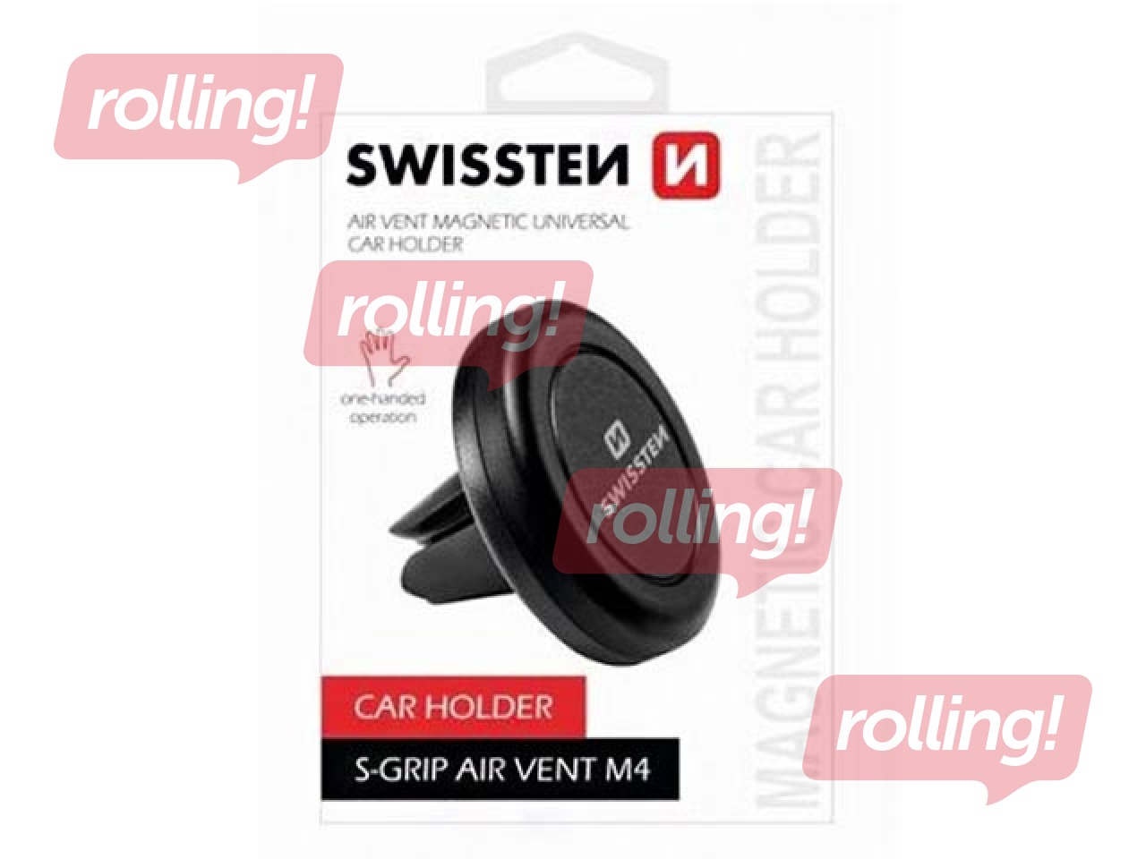 Swissten S-Grip M4 universaalne auto õhuventilaator seadmetele, must