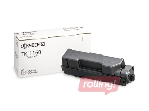 Toonerkassett Kyocera Ecosys P2040, must, (7200 lk)
