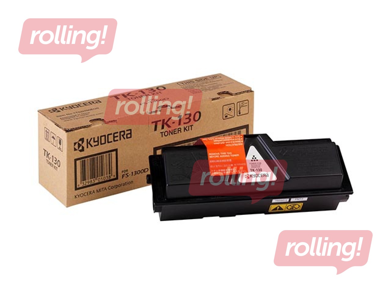 Toonerkassett Kyocera FS-1300D, must, (7200 lk)