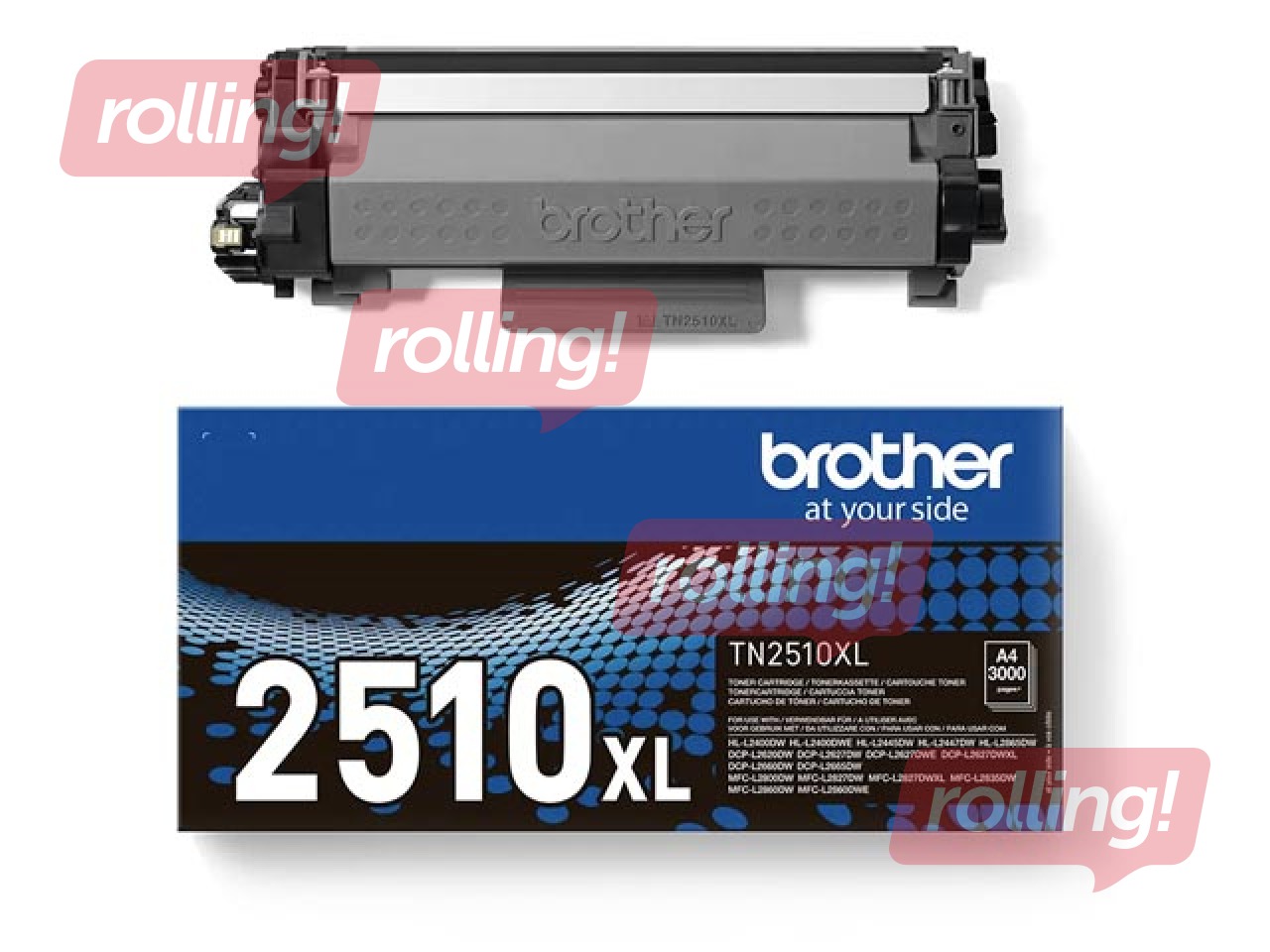 Tonera kasete Brother TN-2510XL, melna (3000 lpp)