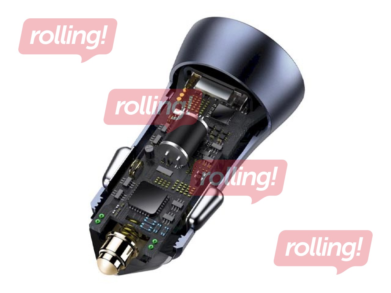 Auto laadija Baseus Golden Contactor Pro USB + Type C, kaabel komplektis, QC4.0, PD, SCP, 40W, hall