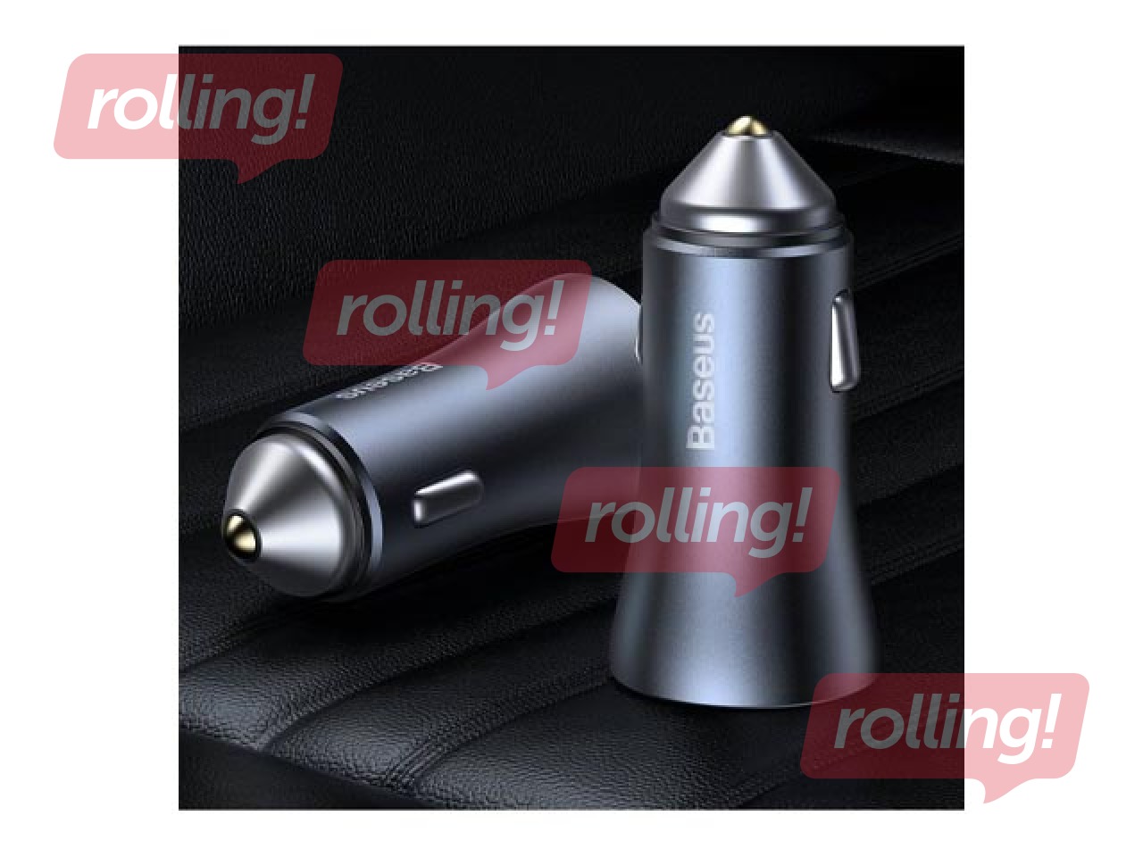 Auto laadija Baseus Golden Contactor Pro USB + Type C, kaabel komplektis, QC4.0, PD, SCP, 40W, hall