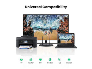Ugreen 7. kategorijas LAN savienotājs RJ45 (8P8C) CAT7 10Gbps
