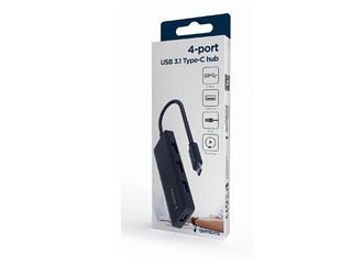 USB Hub Gembird 4-pordiline USB-C kuni 4 x USB 3.1 (1. põlvkond)