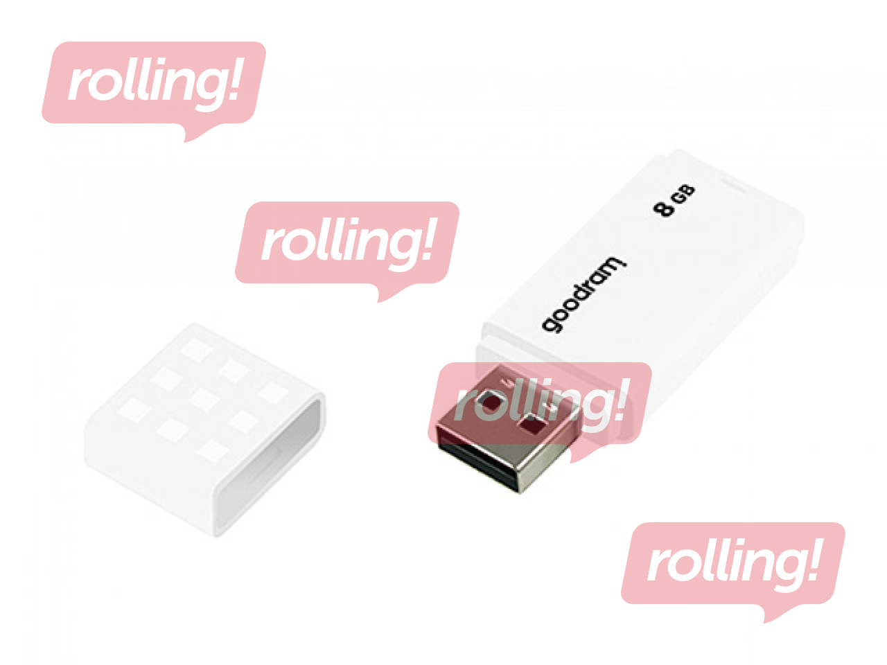 USB mälupulk Goodram UME2, USB 2.0, 8GB, valge