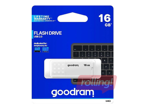 USB flash drive Goodram UME2, USB 2.0, 16GB, white
