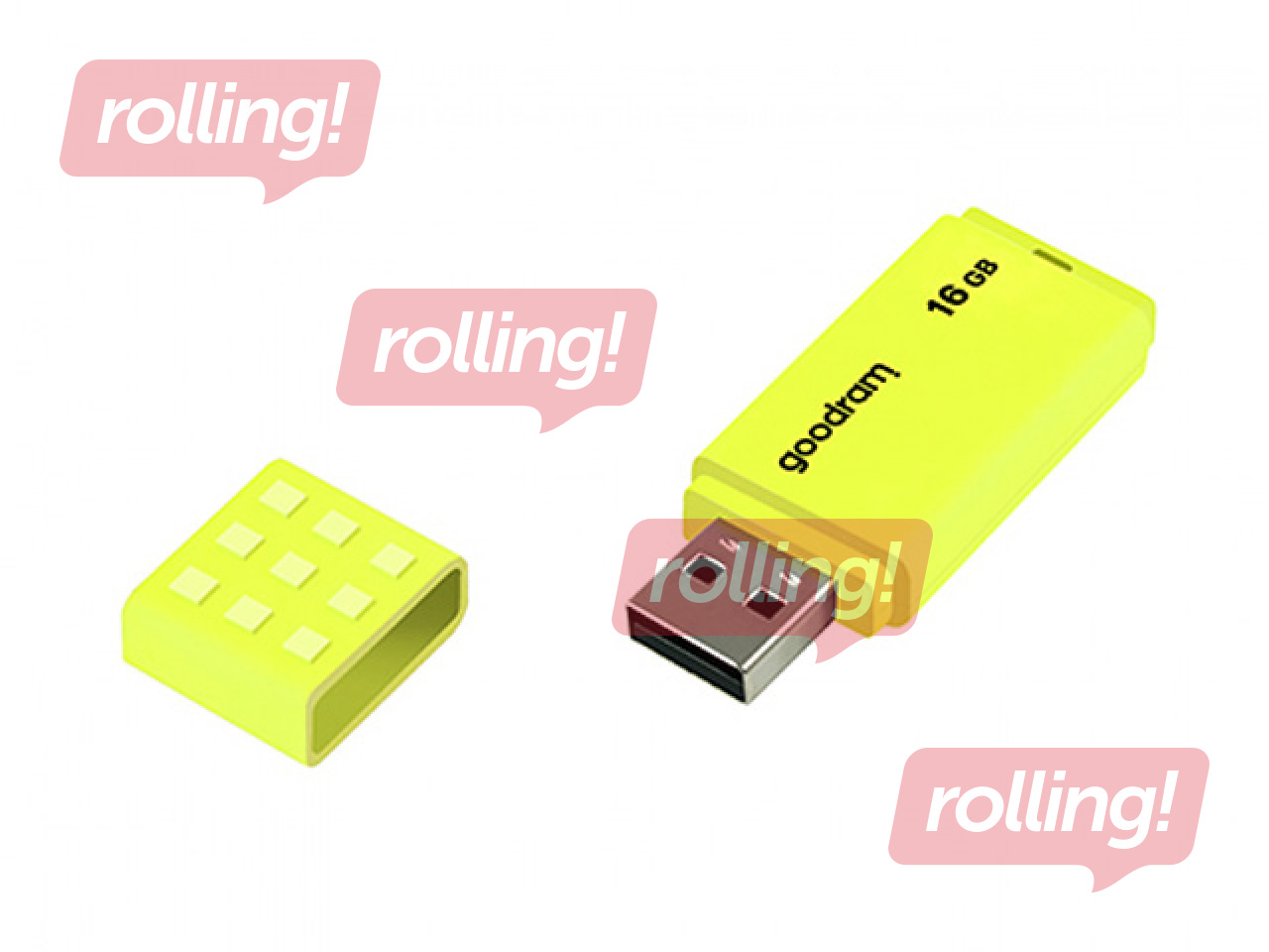USB mälupulk Goodram UME2, USB 2.0, 16GB, kollane