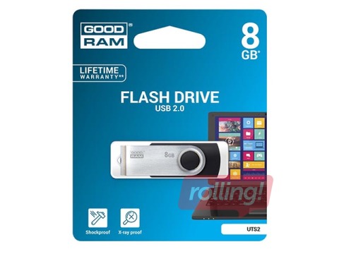 USB flash drive Goodram 8GB, USB 2.0, Black