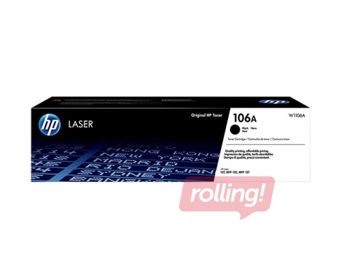 HP 106A Black Original Laser Toner Cartridge (1000 pgs)