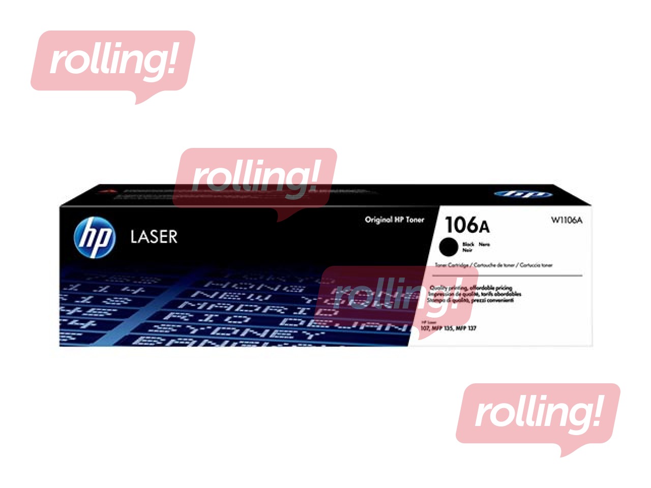 Toonerkassett HP 106A must (1000 lk)