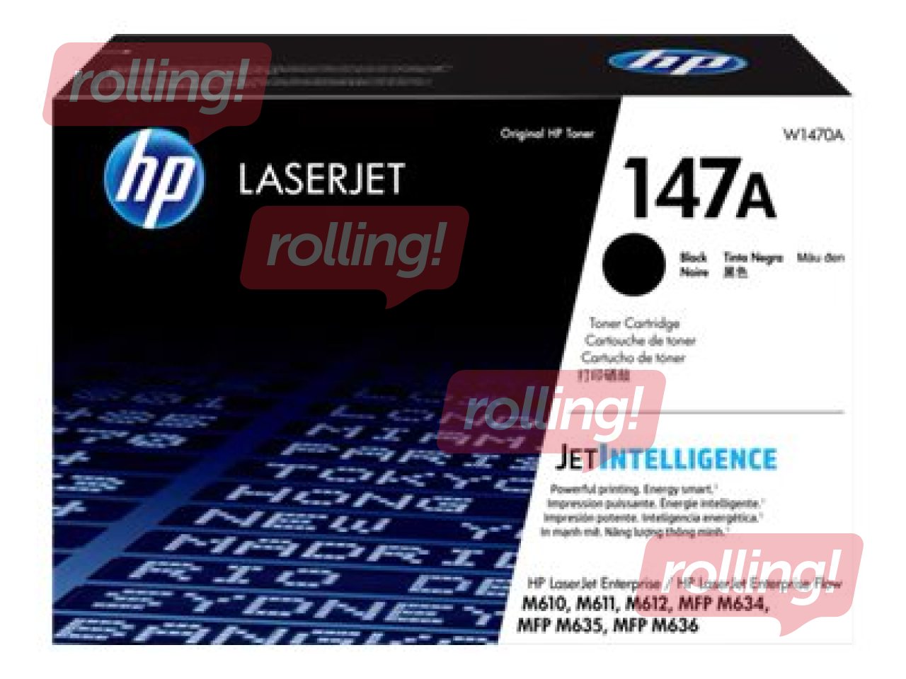 Tonera kasete HP 147A, Melna (10500 lpp)