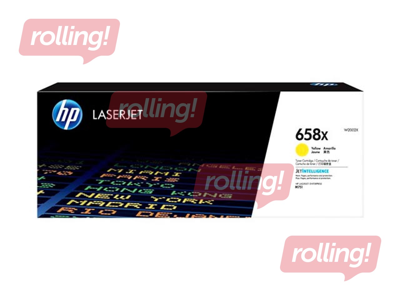 Tonera kasete HP 658X, dzeltena (28000 lpp)