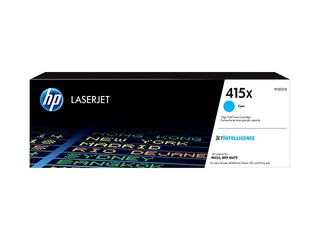 HP 415X Cyan LaserJet Toner Cartridge, 6000 pgs
