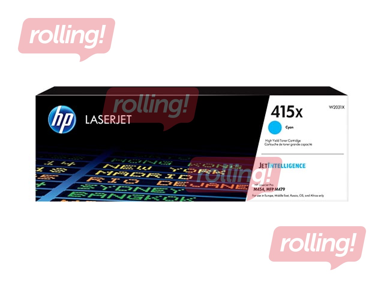 HP 415X Cyan LaserJet Toner Cartridge, 6000 pgs