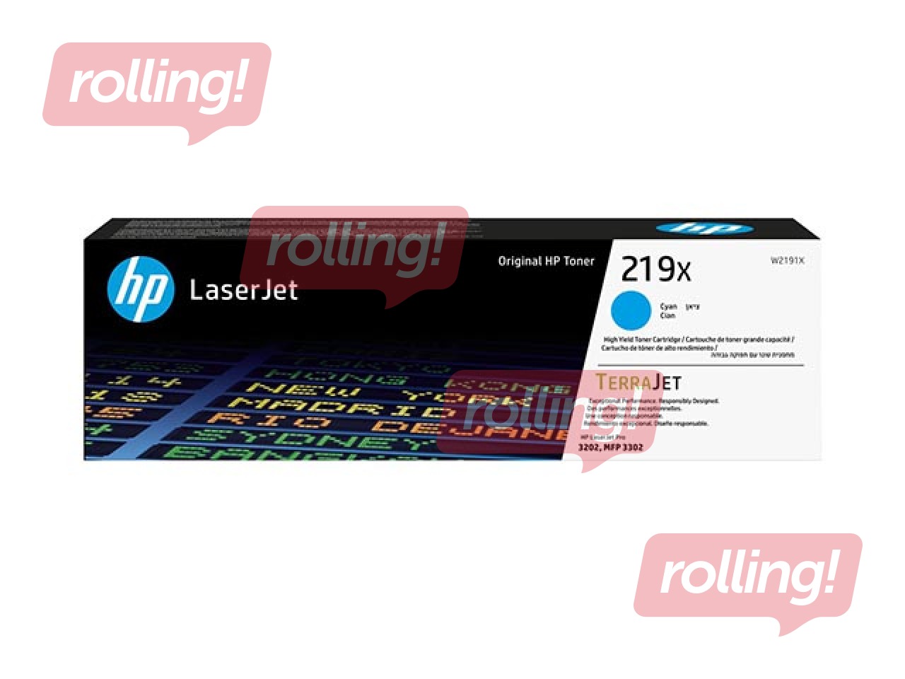 Tindikassett HP 219X, tsüaanzila, 2500 lehte