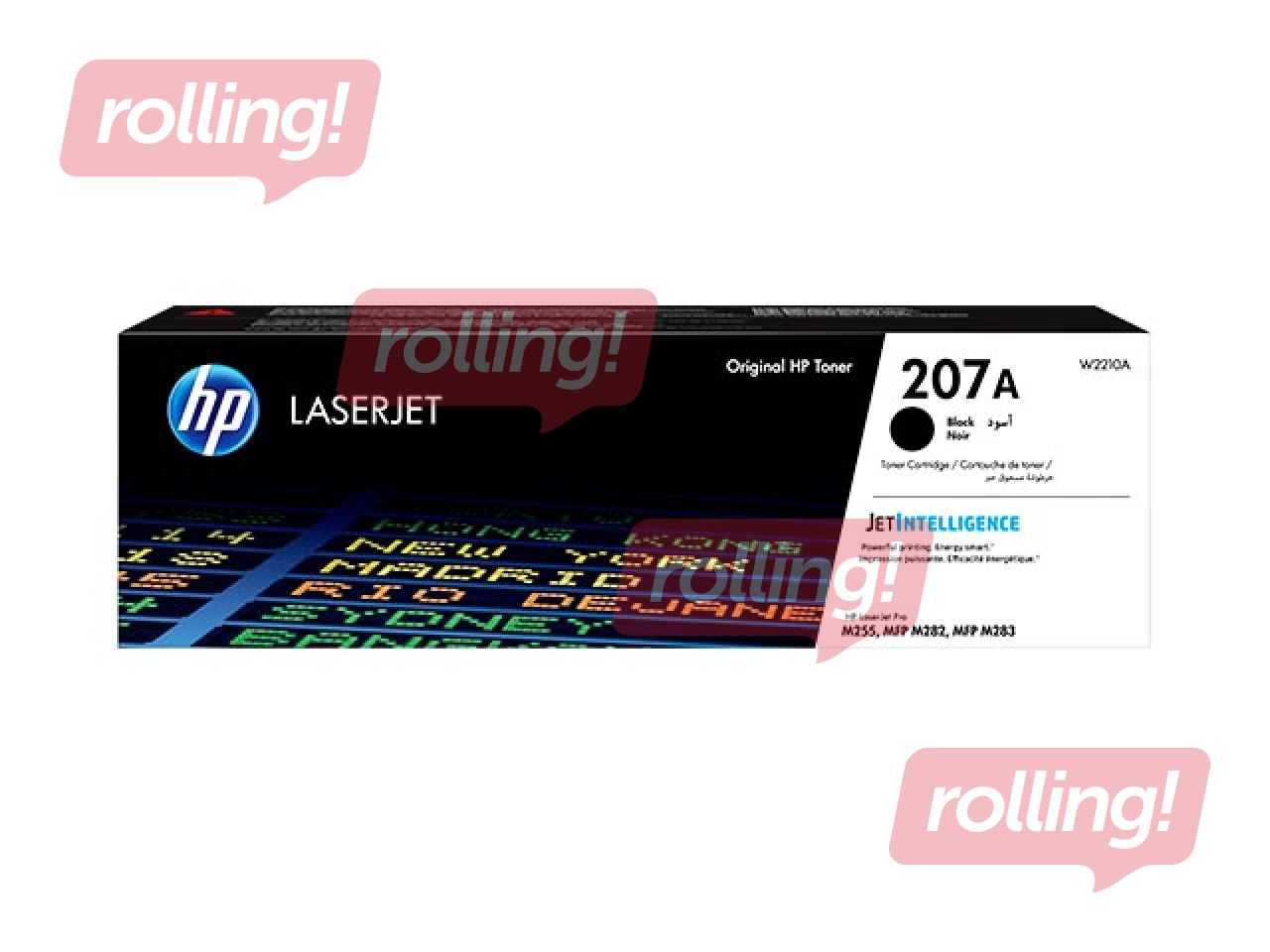 Tonera kasete HP 207A, melna (1350 lpp)