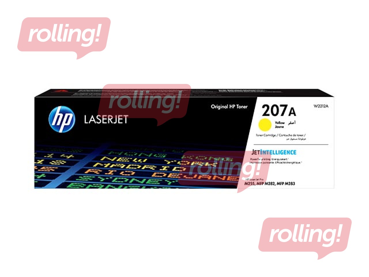 Tonera kasete HP 207A, dzeltena (1250 lpp)
