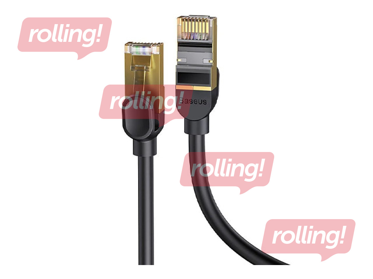 UTP Baseus Ethernet RJ45, 10 Gb/s, 5m tīkla kabelis (melns)