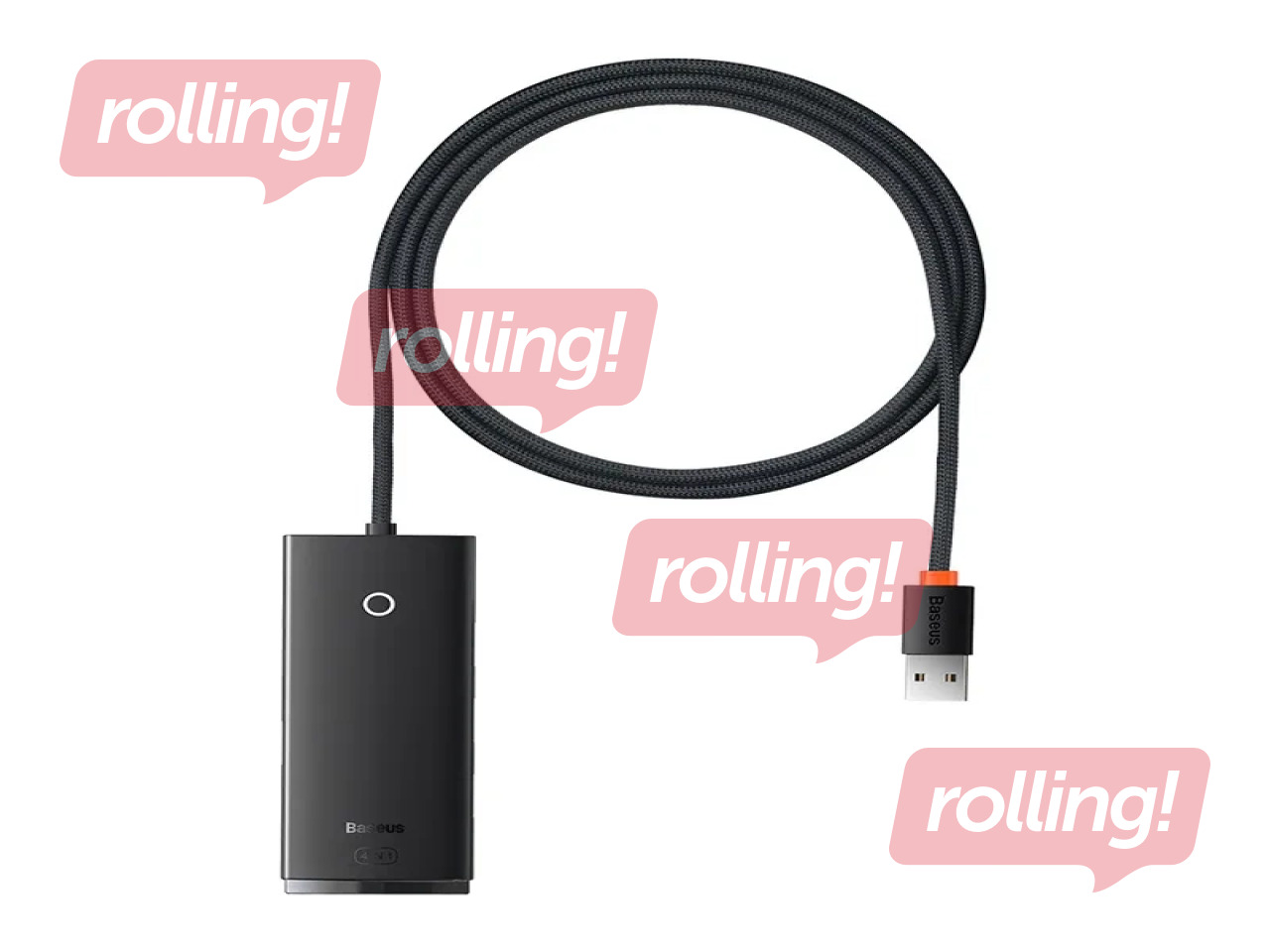 USB Hub Baseus 4in1 Baseus Lite Series USB to 4x USB 3.0, 1m, Black