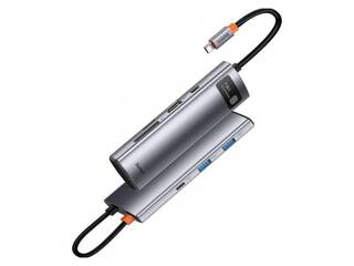 Daudzportu adapteris Baseus 7in1 USB-C to 2x USB 3.0 + HDMI + USB-C PD