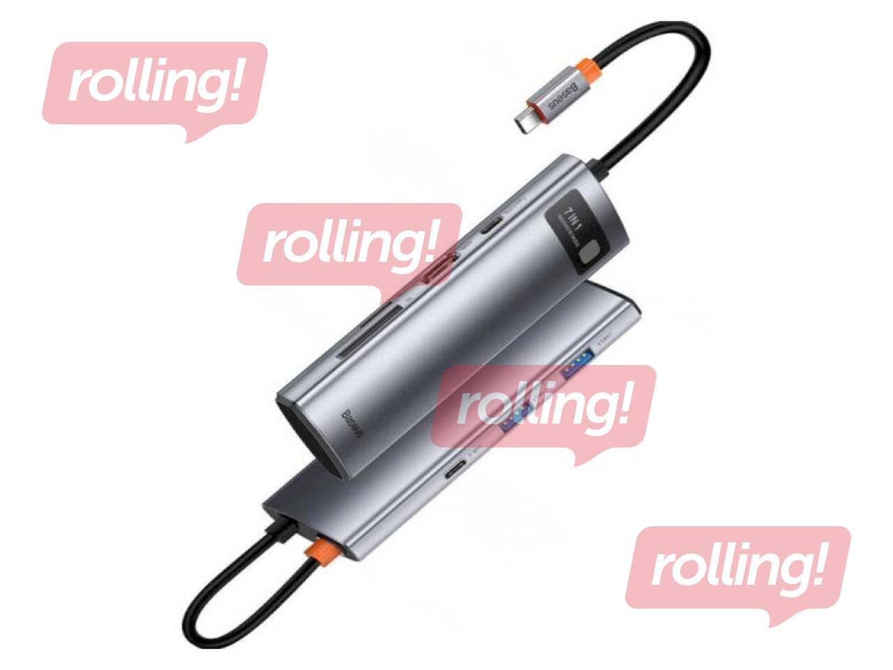 Mitme pordiga adapter Baseus Hub 7in1 USB-C to 2x USB 3.0 + HDMI + USB-C PD