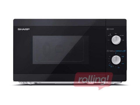Microwave oven Sharp YC-MS01E-B, free standing, 20 l, 800 W, black