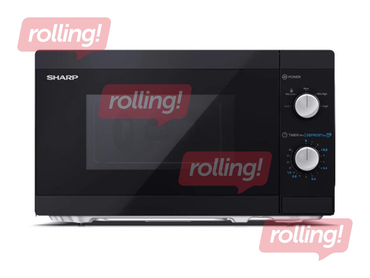 Microwave oven Sharp YC-MS01E-B, free standing, 20 l, 800 W, black