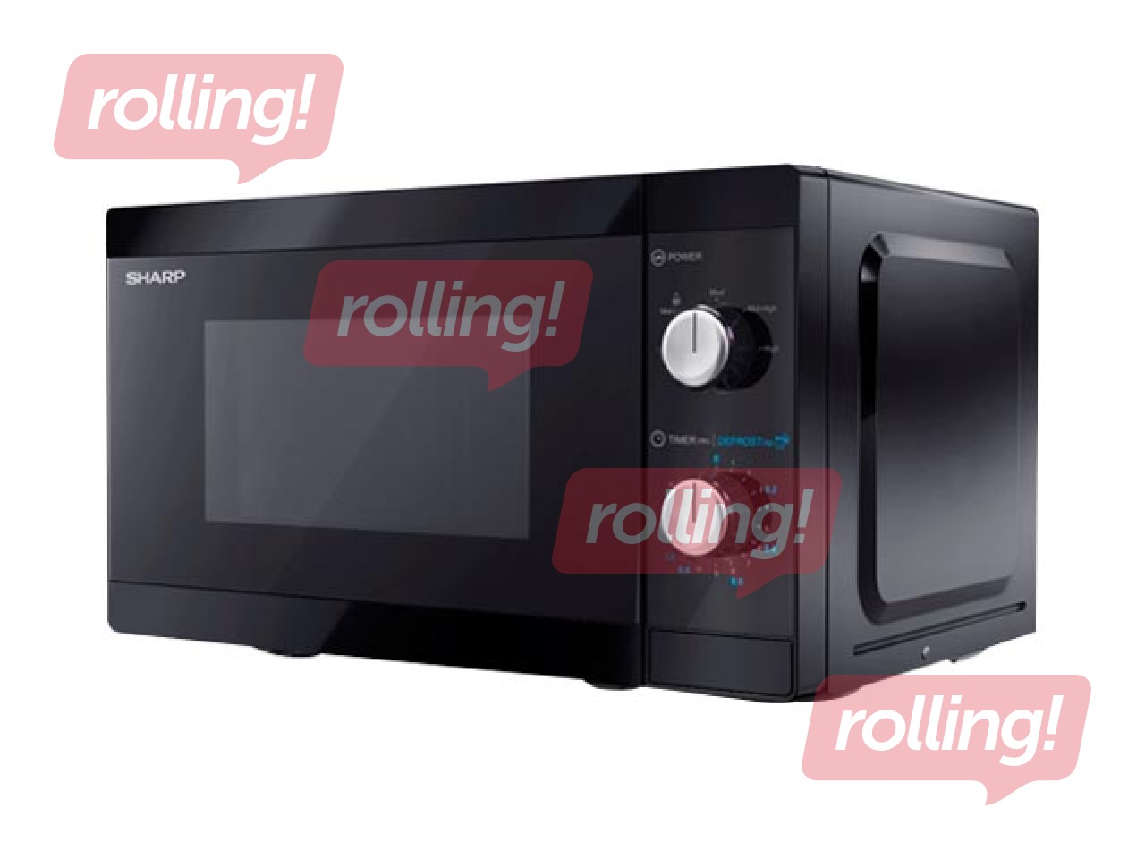 Microwave oven Sharp YC-MS01E-B, free standing, 20 l, 800 W, black