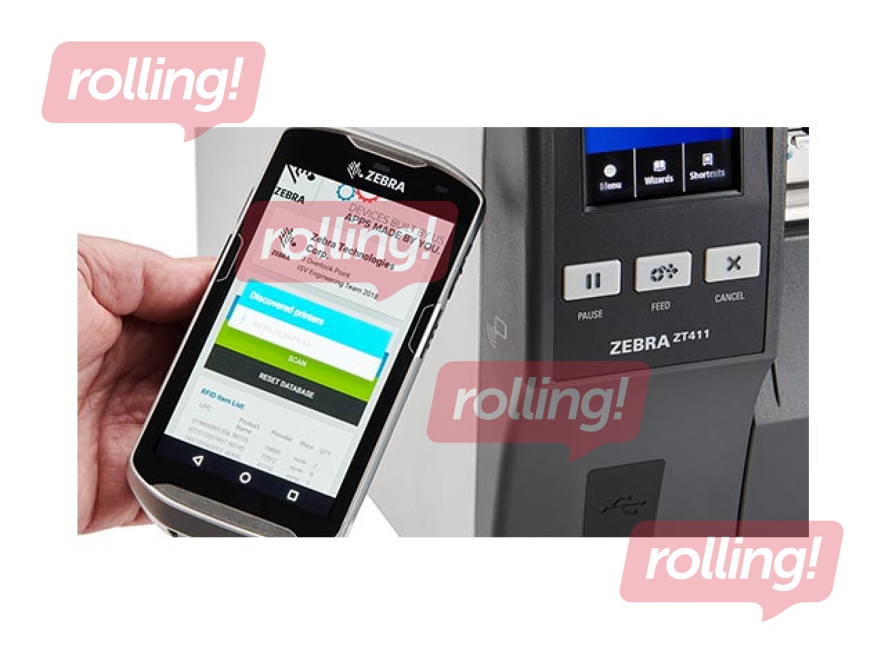 Etiketiprinter Zebra ZT411 TT, 300dpi, USB, Ethernet, Serial, Bluetooth